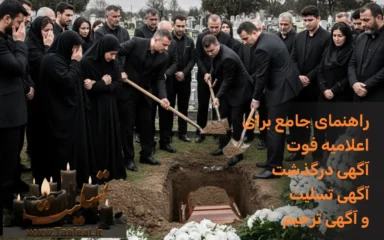 راهنمای جامع برای اعلامیه فوت، آگهی درگذشت، آگهی تسلیت و آگهی ترحیم